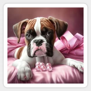 Cute Boxer Puppy Sticker